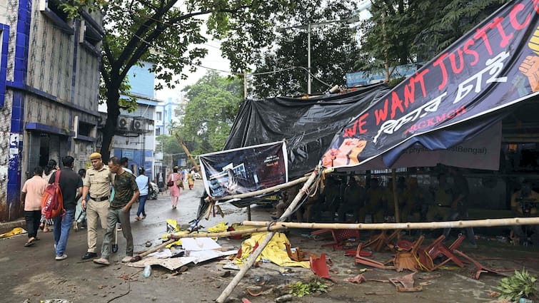 RG Kar Hospital Vandalism Kolkata Police Share Photo Of Injured Woman Constable Suvendu Adhikari Slams Mamata Banerjee RG Kar Vandalism: After Facing Flak, Police Share Photo Of Bleeding Woman Cop, BJP Says