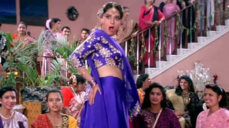 Did Madhuri Dixit Purple Saree In