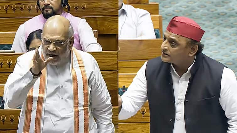 Amit Shah Lashes Akhilesh Yadav Lok Sabha Waqf Amendment Bill Clash