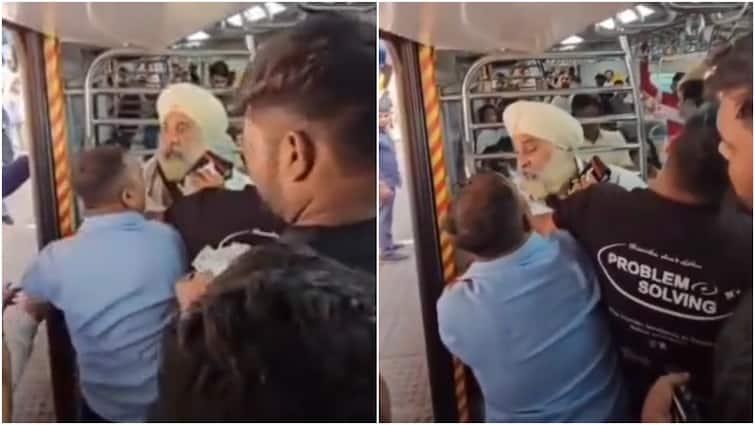 Mumbai news Mumbai Local Train Passenger Assaults Ticket Inspector TTE Over Fine Indian Railways Caught On Camera Viral Video Mumbai Local Train Passenger Assaults Ticket Inspector When Asked To Pay Fine — Caught On Camera