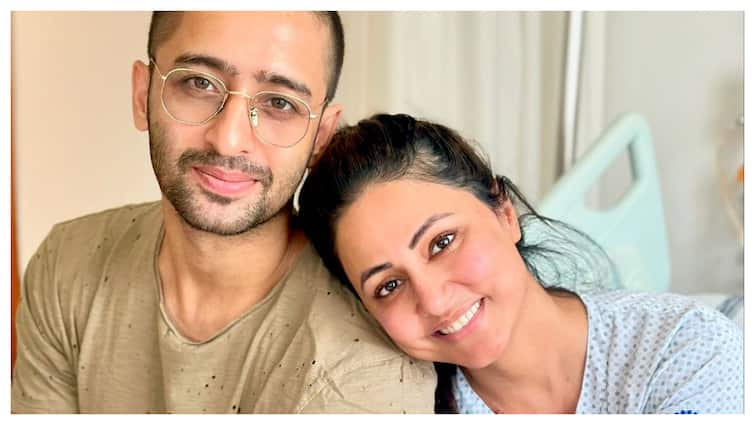 Shaheer Sheikh Visits Hina Khan In Hospital, Shares Photos Hina Khan breast cancer Hina wig from her hair Shaheer Sheikh Visits