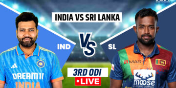 IND vs SL 3rd ODI लाइव स्कोर: वेलालेज ने एक ओवर में दो विकेट चटकाए, भारत की शर्मनाक हार