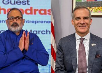 Rajeev Chandrasekhar Takes Swipe At US Envoy Eric Garcetti Over Education Fair Invite