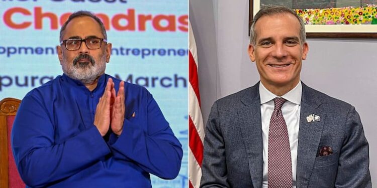 Rajeev Chandrasekhar Takes Swipe At US Envoy Eric Garcetti Over Education Fair Invite