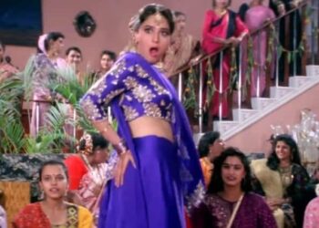 Did Madhuri Dixit Purple Saree In