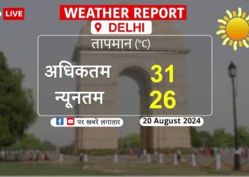 मौसम की रिपोर्ट आज, 20 अगस्त: अधिकतम तापमान 31°C, न्यूनतम 26°C | एबीपी न्यूज़