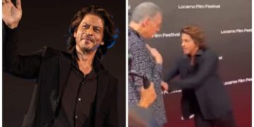 Viral Video Of Shah Rukh Khan Pusheing Old Man On Locarno Film Festival Red Carpet Watch Viral Video: Shah Rukh Khan