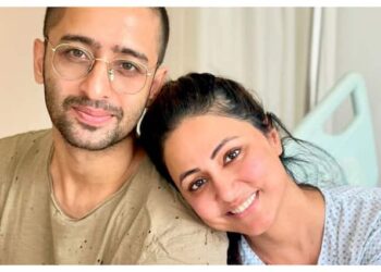 Shaheer Sheikh Visits Hina Khan In Hospital, Shares Photos Hina Khan breast cancer Hina wig from her hair Shaheer Sheikh Visits