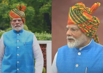 स्वतंत्रता दिवस 2024 समारोह के लिए पीएम मोदी ने पहनी नारंगी, हरी लहरिया पगड़ी | तस्वीर देखें