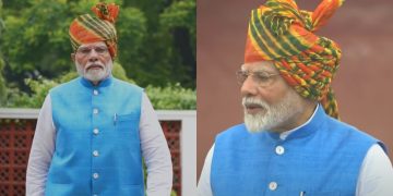 स्वतंत्रता दिवस 2024 समारोह के लिए पीएम मोदी ने पहनी नारंगी, हरी लहरिया पगड़ी | तस्वीर देखें