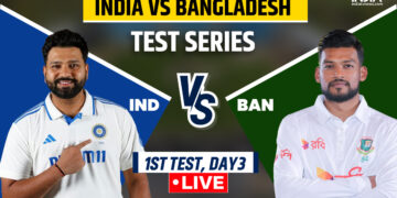 IND vs BAN पहला टेस्ट लाइव स्कोर: गिल और पंत ने की 5 रन की साझेदारी, भारत की बढ़त 350 के पार