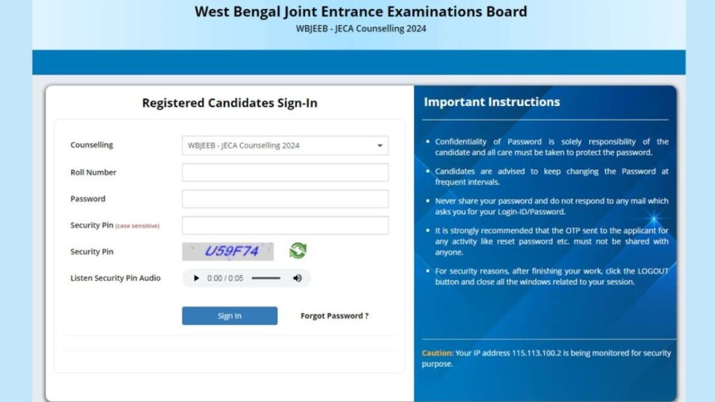 WBJEE JECA काउंसलिंग 2024: राउंड 1 सीट अलॉटमेंट रिजल्ट जारी, सीधा लिंक यहां