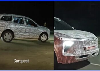 आगामी महिंद्रा XUV700 फेसलिफ्ट को टेस्टिंग के दौरान देखा गया - वीडियो