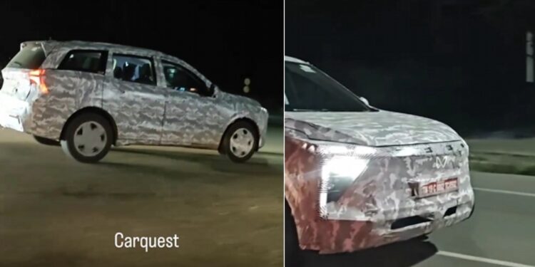 आगामी महिंद्रा XUV700 फेसलिफ्ट को टेस्टिंग के दौरान देखा गया - वीडियो