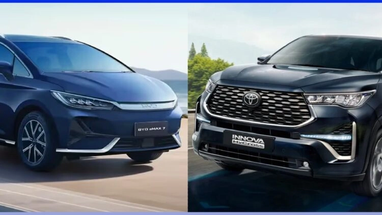 BYD eMAX 7 बनाम टोयोटा इनोवा हाईक्रॉस - विशिष्टताएं, विशेषताएं, कीमत