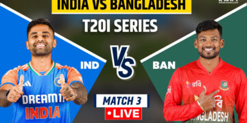 IND vs BAN, तीसरा T20I लाइव स्कोर: भारत की निगाहें क्लीन स्वीप पर, बांग्लादेश महमुदुल्लाह की विदाई के लिए तैयार