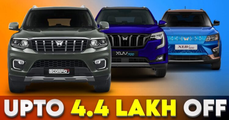 XUV300, XUV400, XUV700, बोलेरो, स्कॉर्पियो-एन 4.4 लाख रुपये तक की छूट पर बिक रही हैं