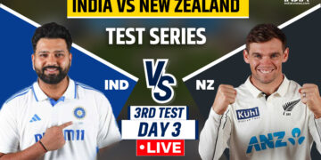 IND vs NZ तीसरा टेस्ट लाइव स्कोर: भारत सीरीज स्वीप से बचने के लिए न्यूजीलैंड को तीसरे दिन की शुरुआत में ही रोकने के लिए बेताब है