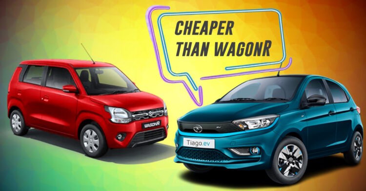 Tata Tiago.EV रुपये में बिक रही है। 2.5 लाख की छूट - मारुति वैगनआर से सस्ती