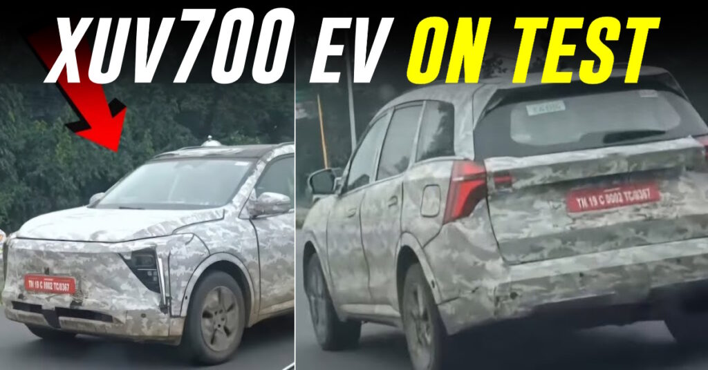 महिंद्रा XEV 7e (इलेक्ट्रिक XUV700) टेस्टिंग के दौरान देखी गई [Video]