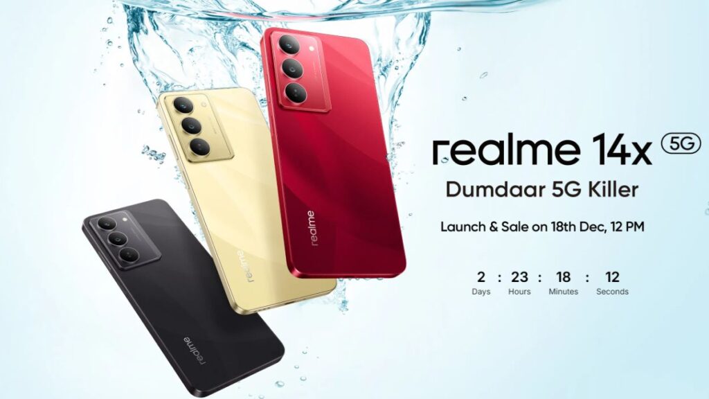 Realme 14x 5G 6000mAh बैटरी के साथ 15000 रुपये से कम में लॉन्च होगा: 18 दिसंबर को लॉन्च होगा