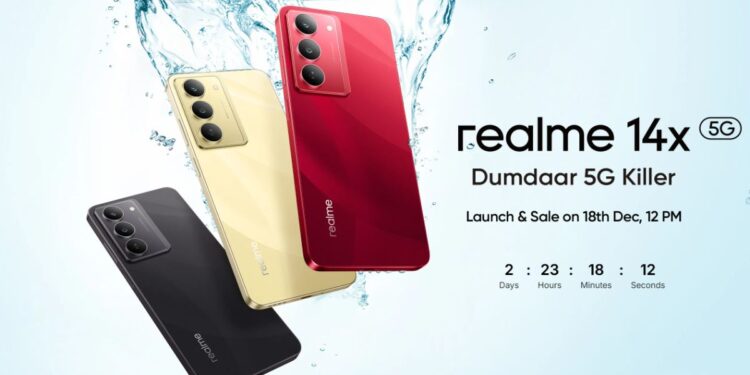 Realme 14x 5G 6000mAh बैटरी के साथ 15000 रुपये से कम में लॉन्च होगा: 18 दिसंबर को लॉन्च होगा