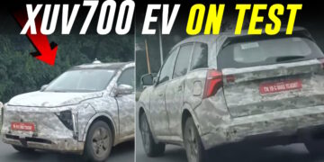 महिंद्रा XEV 7e (इलेक्ट्रिक XUV700) टेस्टिंग के दौरान देखी गई [Video]