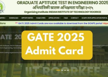 GATE एडमिट कार्ड 2025 आज गेट2025.iitr.ac.in पर जारी: यहां डाउनलोड करने के लिए सीधा लिंक है