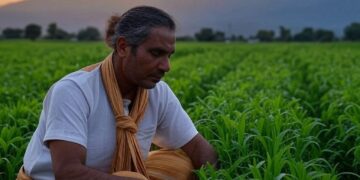 किसान का मौन बलिदान और राष्ट्र की गगनभेदी तालियाँ