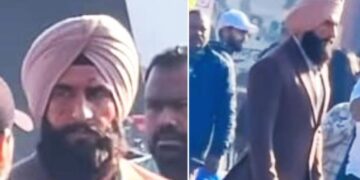 धुरंधर से लीक हुई तस्वीरों में रणवीर सिंह पगड़ी और दाढ़ी में नजर आ रहे हैं। तस्वीरें देखें