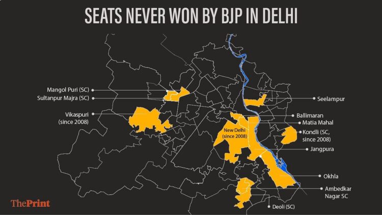 बीजेपी ने 1993 के बाद से दिल्ली की ये सीटें नहीं जीती हैं। इस बार वह इस भ्रम को कैसे तोड़ने की योजना बना रही है