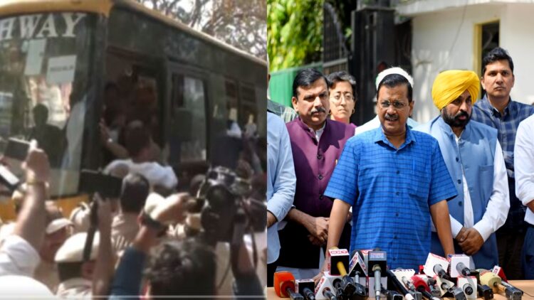 यमुना वाटर रो: केजरीवाल, अतिसी, और भागवंत मान ईसी से मिलने के लिए