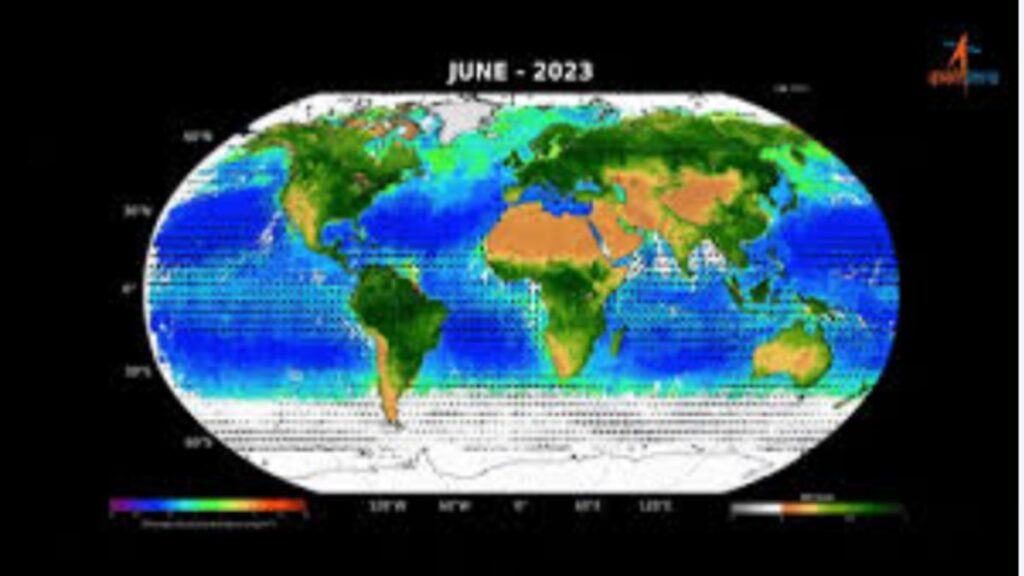 ISRO का EOS-06 सैटेलाइट वैश्विक स्तर पर फाइटोप्लांकटन एकाग्रता को कैप्चर करता है