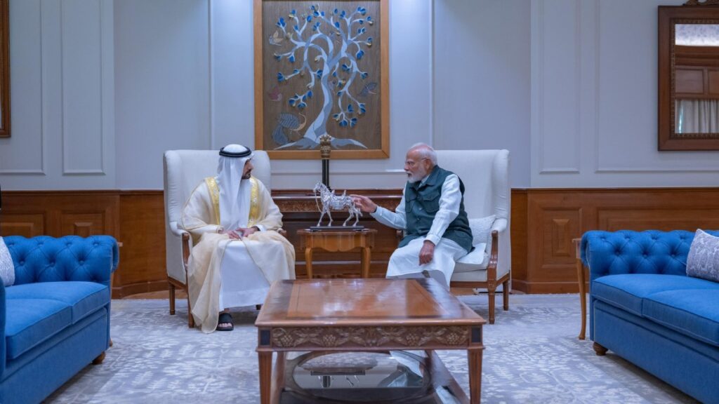 दुबई क्राउन प्रिंस शेख हमदान पीएम मोदी से मिलते हैं, समृद्ध भविष्य के लिए यूएई-भारत संबंधों पर चर्चा करते हैं