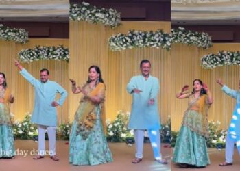 अरविंद केजरीवाल, सुनीता ने डांस फ्लोर पर बेटी के संगीत में 'अंगारो का अंबर सा' | घड़ी