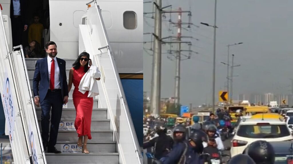 ट्रैफिक स्नर्ल चोक दिल्ली, नोएडा, गुरुग्राम सड़कों पर प्रतिबंधों के बीच, जेडी वेंस की यात्रा पर विविधताएं