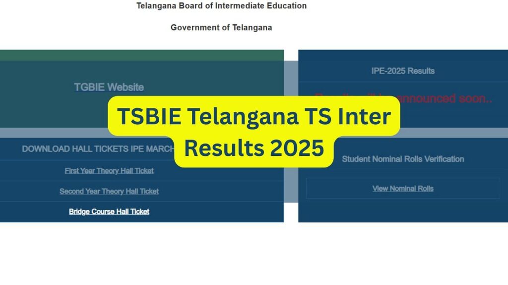 TSBIE TELANGANA TS INTER परिणाम 2025: TGBIE.cgg.gov.in पर 1 और 2 वर्ष के परिणामों की जाँच करें - सभी विवरण और प्रत्यक्ष लिंक यहां