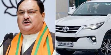 बीजेपी के अध्यक्ष जेपी नाड्डा के टोयोटा फॉर्चुनर ने सर्विस सेंटर से चुराया