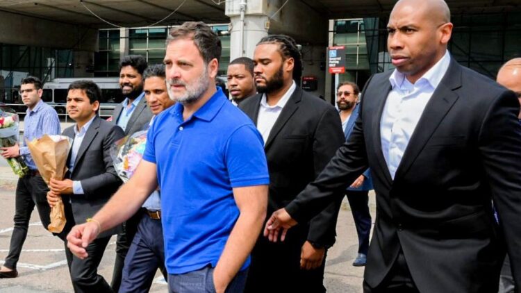 राहुल ने ईसी 'समझौता' कहा, जो अमेरिका में एक घटना में, भाजपा ने बार-बार 'एंटी-इंडिया' टिप्पणी पर हिट किया।