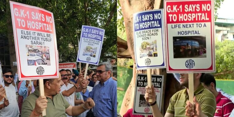 दिल्ली: ग्रेटर कैलाश निवासियों ने क्षेत्र में आगामी निजी अस्पताल का विरोध किया, यातायात और शोर की चिंताओं का हवाला दिया