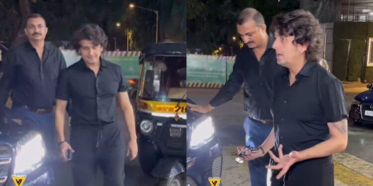 सोनू निगाम संकीर्ण रूप से मुंबई के दौरान दोस्तों के साथ एक कार दुर्घटना से बच जाता है घड़ी