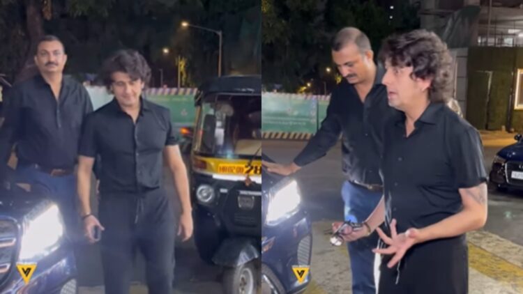 सोनू निगाम संकीर्ण रूप से मुंबई के दौरान दोस्तों के साथ एक कार दुर्घटना से बच जाता है घड़ी