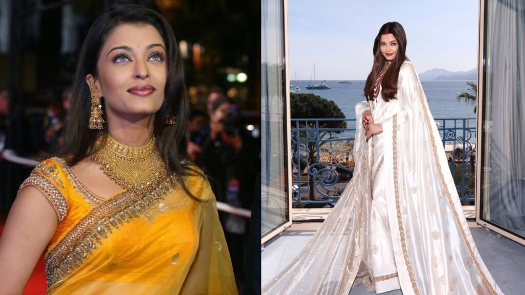 ऐश्वर्या राय 23 साल बाद कान्स में साड़ी देखती है, 'सिंदूर' के साथ एक बयान देती है