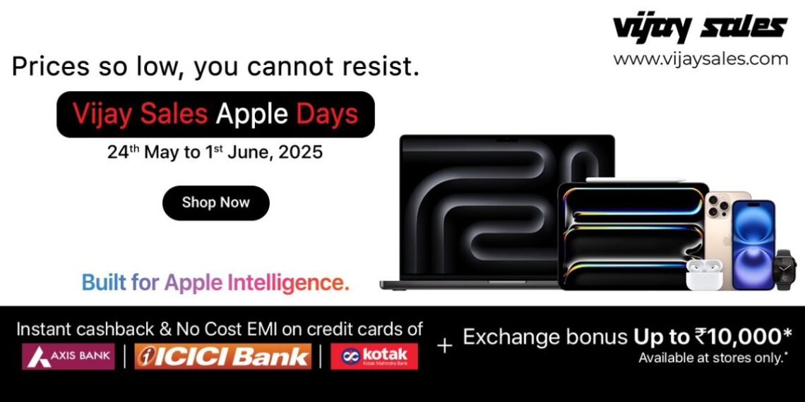 विजय बिक्री Apple दिनों की बिक्री 2025: iPhones और मैकबुक सीमित अवधि के लिए भारी कीमत में कटौती करते हैं