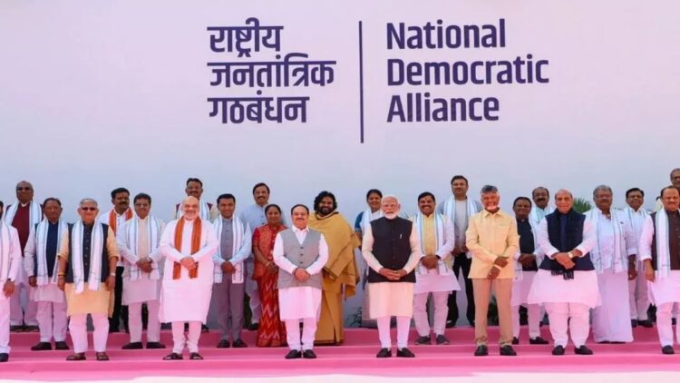 पीएम मोदी कुर्सियां ​​एनडीए सीएमएस, डिप्टी सीएमएस मीट; राष्ट्रीय सुरक्षा, एजेंडा पर जाति जनगणना