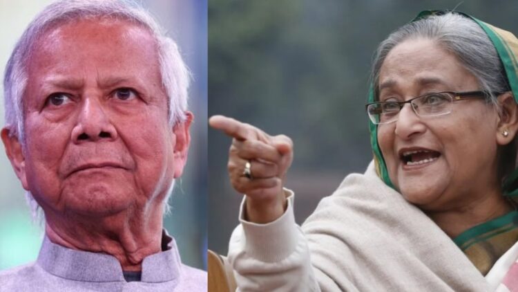 शेख हसीना ने मुहम्मद यूनुस पर आतंकवादी समर्थन के साथ सत्ता जब्त करने और बांग्लादेश को बेचने का आरोप लगाया
