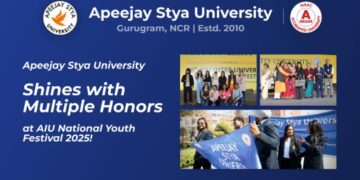 Apeejay Stya University जीडी गोयनका वार्षिक खेल महोत्सव में फुटबॉल गौरव
