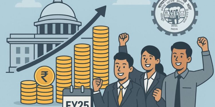 EPFO अपडेट: सरकार ने FY25 के लिए 8.25% EPF ब्याज दर को मंजूरी दी, 7 करोड़ से अधिक व्यक्तियों को लाभान्वित किया जाए