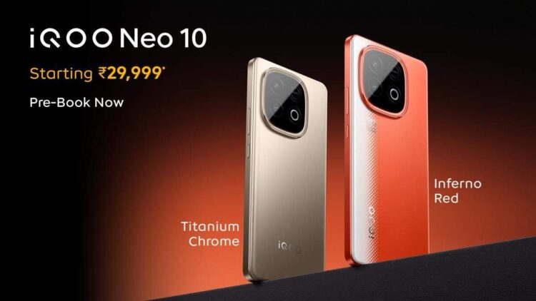IQOO NEO 10 भारत में SnapDragon 8S Gen 4 के साथ लॉन्च किया गया, ऑफ़र के साथ ₹ 29,999 से शुरू होता है