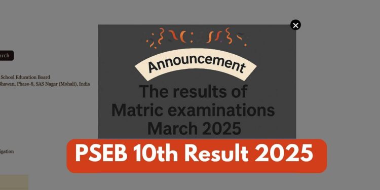 PSEB 10 वीं परिणाम 2025 पर PSEB.AC.in: 95.61% छात्र पास - चेक विवरण और प्रत्यक्ष लिंक यहां